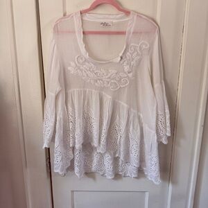 Antica Sartoria Cotton Asymmetrical Boho Tunic Size L